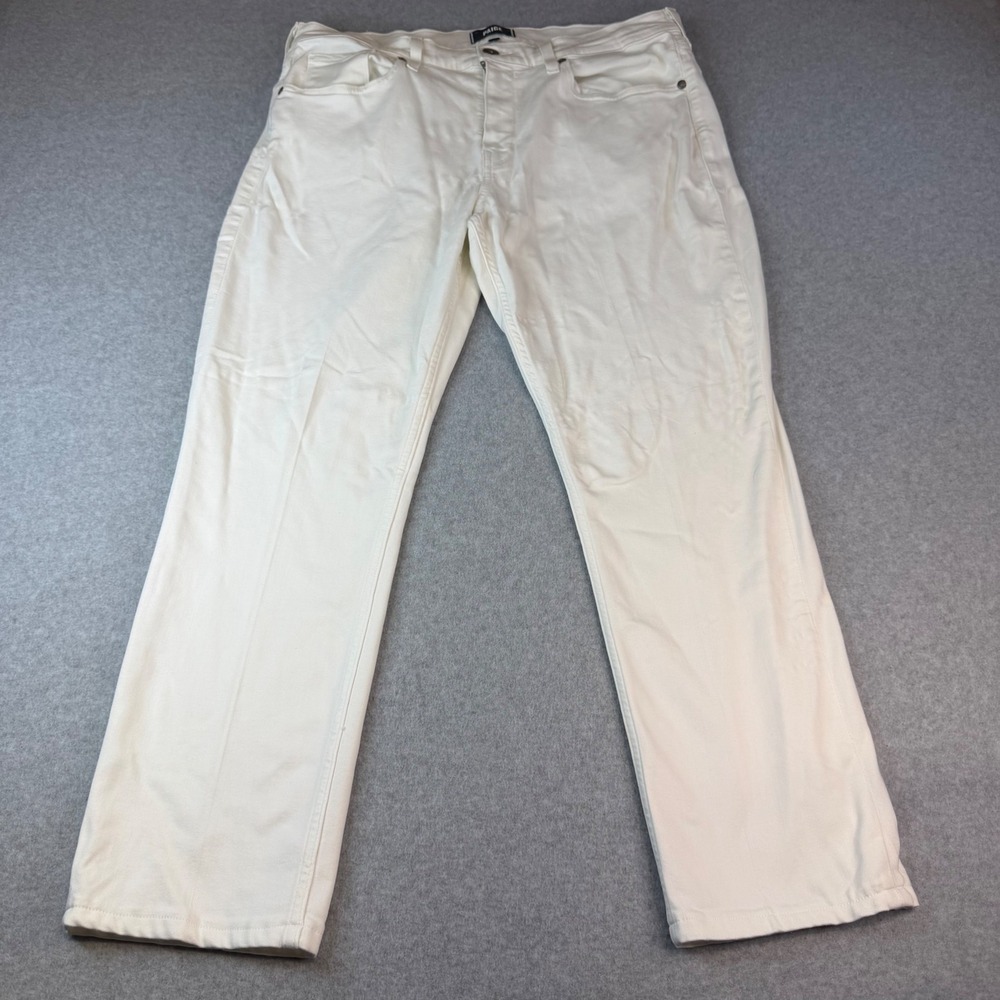 Paige Federal Slim Straight Leg Jeans Mens 36 White Transcend Rayon Blend Pants